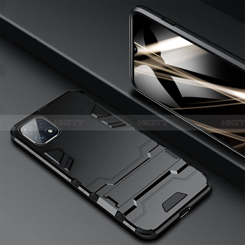 Custodia Silicone e Plastica Opaca Cover con Supporto per Samsung Galaxy A22 5G