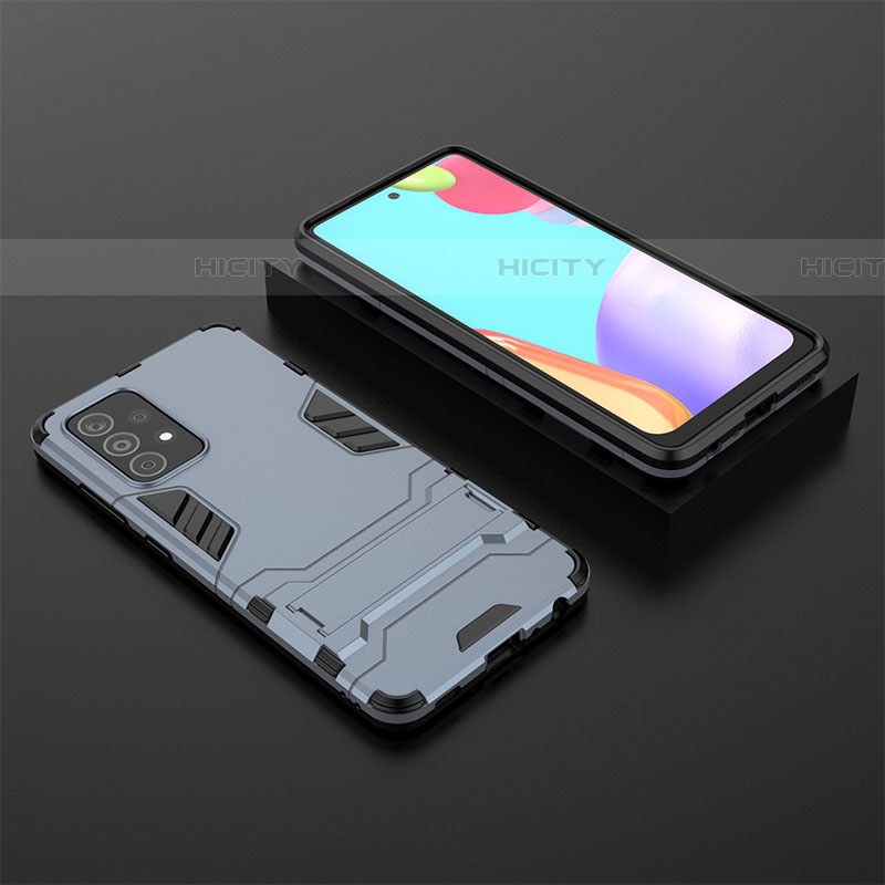 Custodia Silicone e Plastica Opaca Cover con Supporto per Samsung Galaxy A52 4G