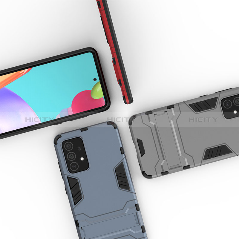 Custodia Silicone e Plastica Opaca Cover con Supporto per Samsung Galaxy A52s 5G