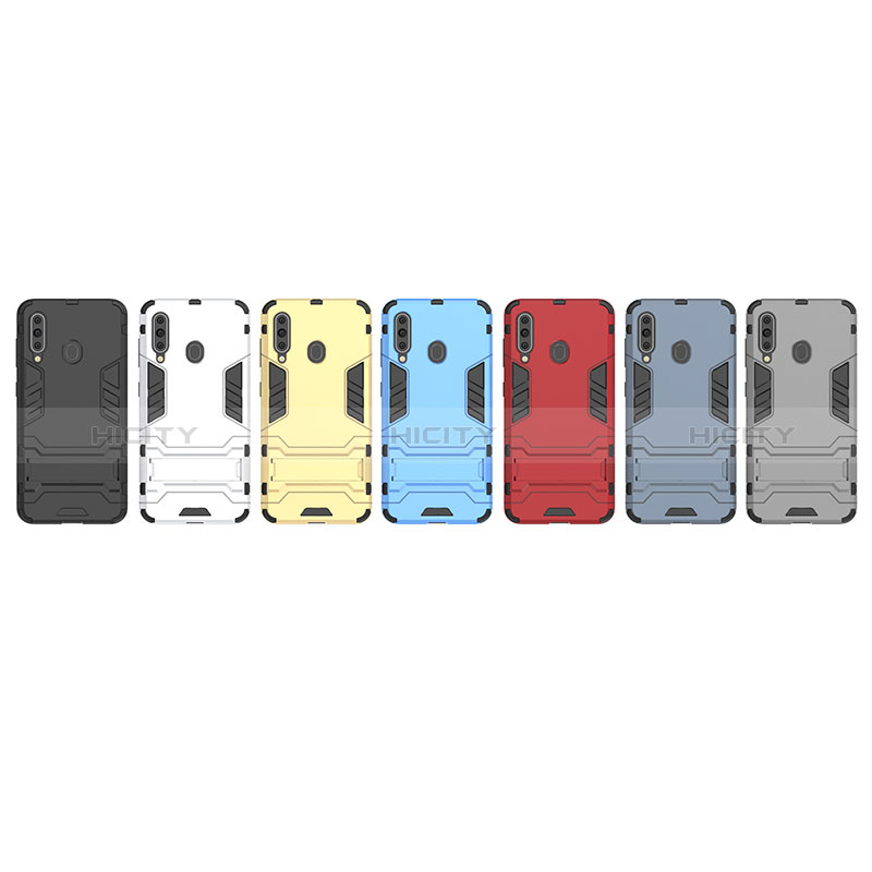 Custodia Silicone e Plastica Opaca Cover con Supporto per Samsung Galaxy M40