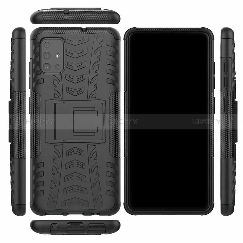 Custodia Silicone e Plastica Opaca Cover con Supporto per Samsung Galaxy M40S