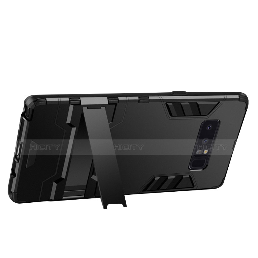 Custodia Silicone e Plastica Opaca Cover con Supporto per Samsung Galaxy Note 8