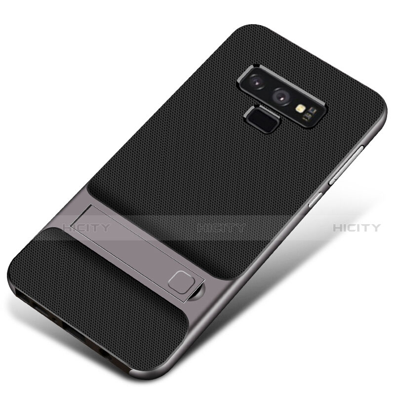 Custodia Silicone e Plastica Opaca Cover con Supporto per Samsung Galaxy Note 9