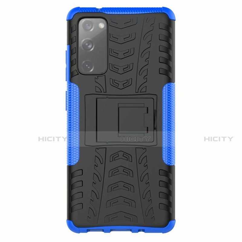 Custodia Silicone e Plastica Opaca Cover con Supporto per Samsung Galaxy S20 FE 4G