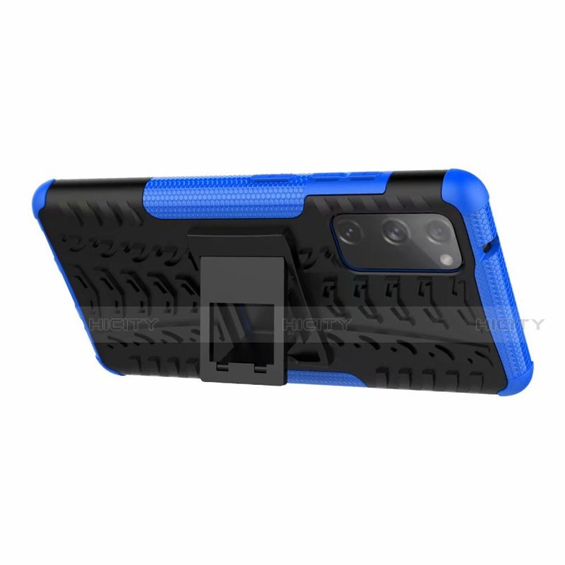 Custodia Silicone e Plastica Opaca Cover con Supporto per Samsung Galaxy S20 FE 5G