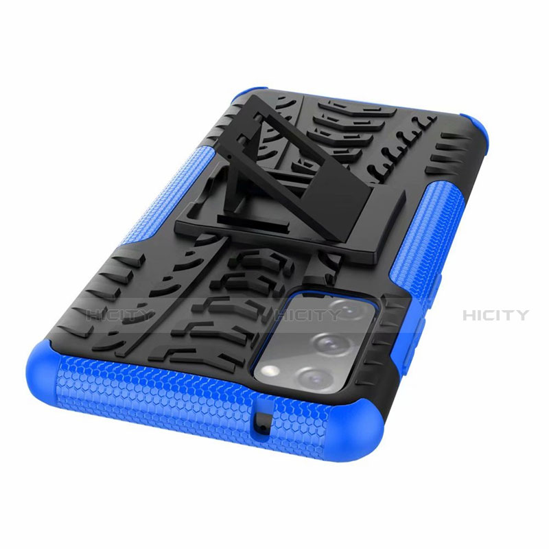 Custodia Silicone e Plastica Opaca Cover con Supporto per Samsung Galaxy S20 FE 5G