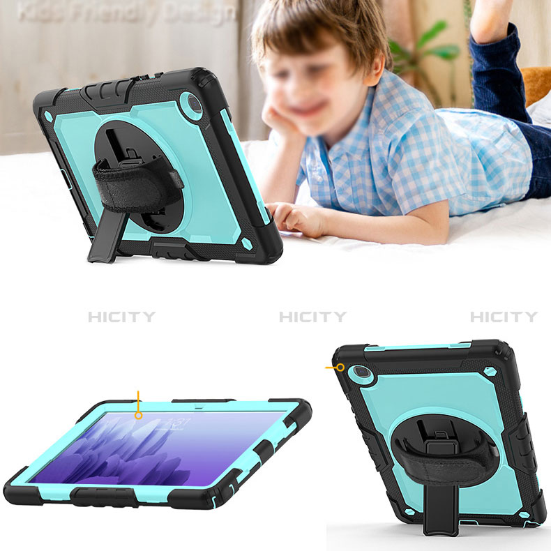 Custodia Silicone e Plastica Opaca Cover con Supporto per Samsung Galaxy Tab A7 4G 10.4 SM-T505