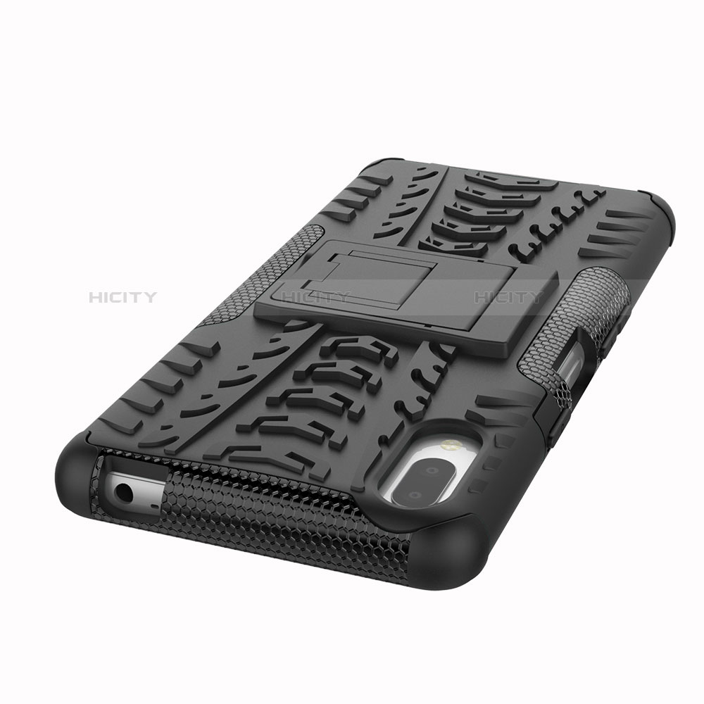 Custodia Silicone e Plastica Opaca Cover con Supporto per Sony Xperia L3