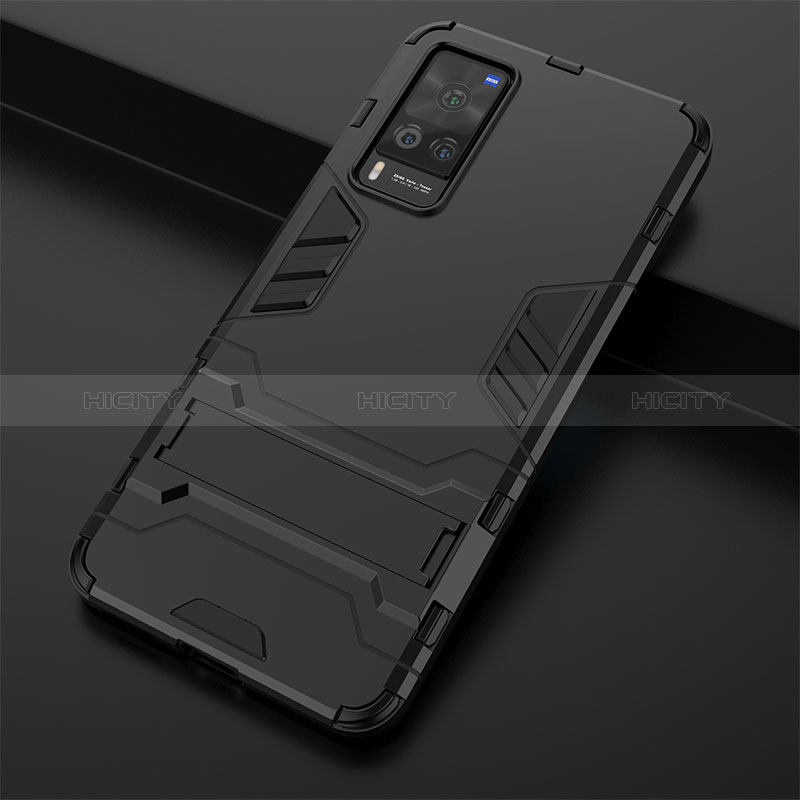 Custodia Silicone e Plastica Opaca Cover con Supporto per Vivo X60 Pro 5G