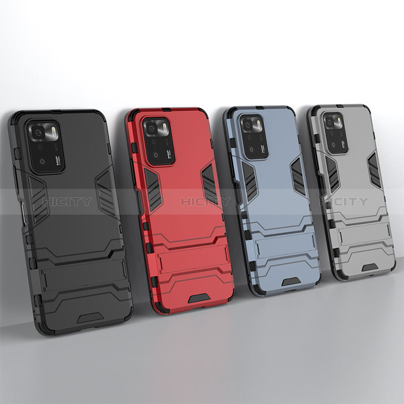 Custodia Silicone e Plastica Opaca Cover con Supporto per Xiaomi Poco X3 GT 5G