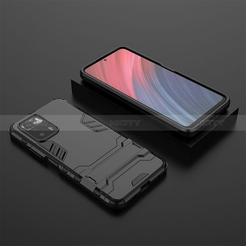 Custodia Silicone e Plastica Opaca Cover con Supporto per Xiaomi Poco X3 GT 5G