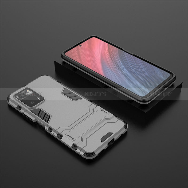 Custodia Silicone e Plastica Opaca Cover con Supporto per Xiaomi Poco X3 GT 5G