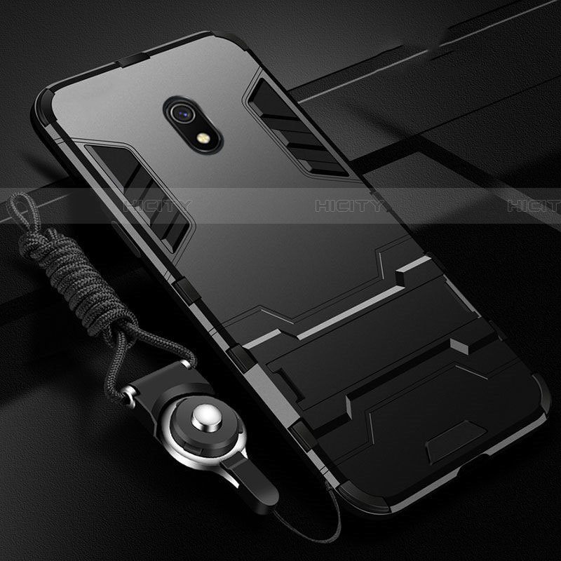 Custodia Silicone e Plastica Opaca Cover con Supporto per Xiaomi Redmi 8A