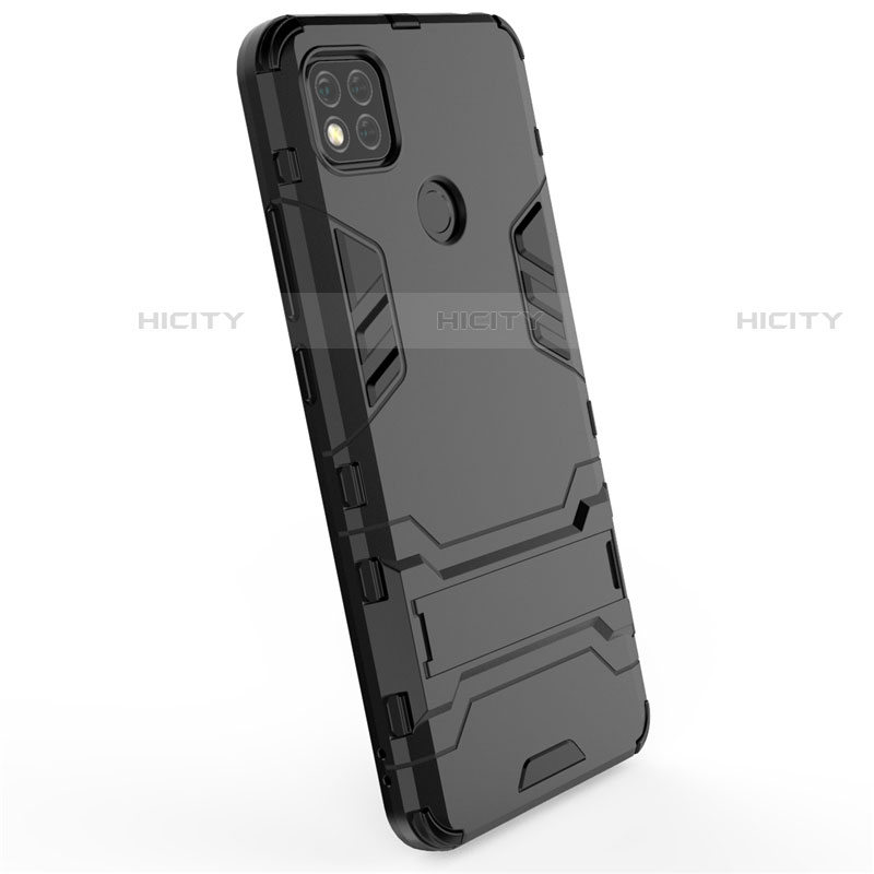 Custodia Silicone e Plastica Opaca Cover con Supporto per Xiaomi Redmi 9C