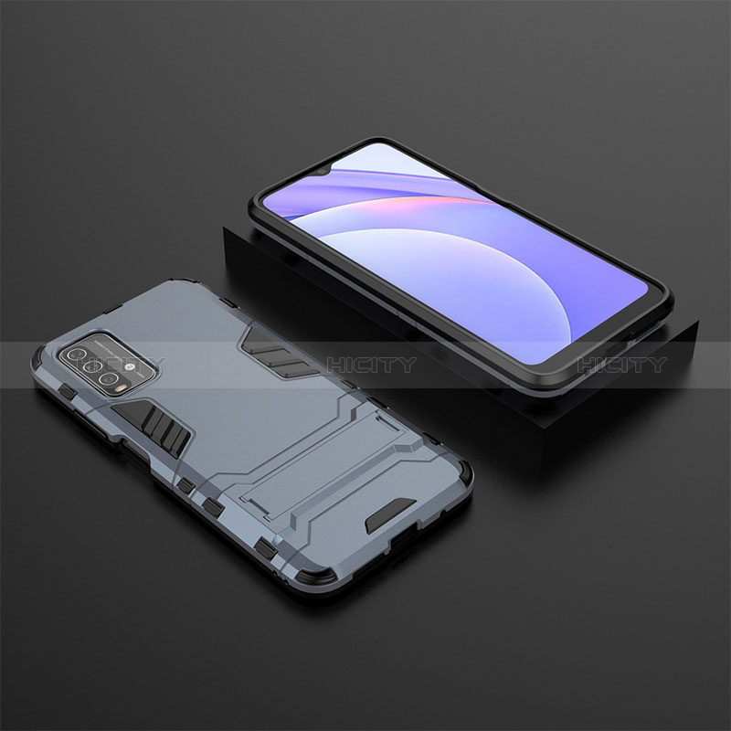 Custodia Silicone e Plastica Opaca Cover con Supporto per Xiaomi Redmi 9T 4G
