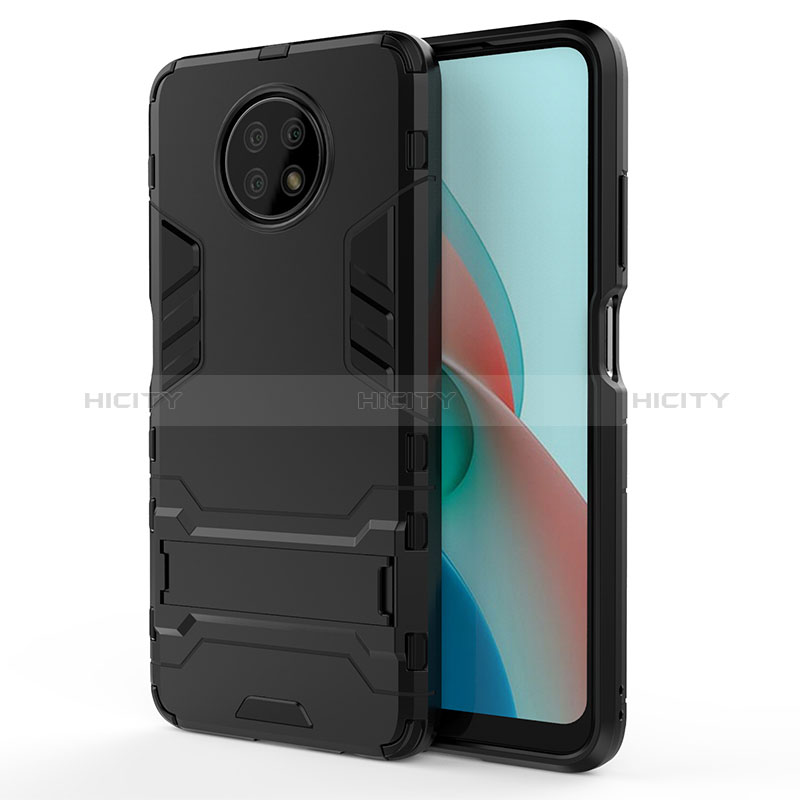 Custodia Silicone e Plastica Opaca Cover con Supporto per Xiaomi Redmi Note 9T 5G