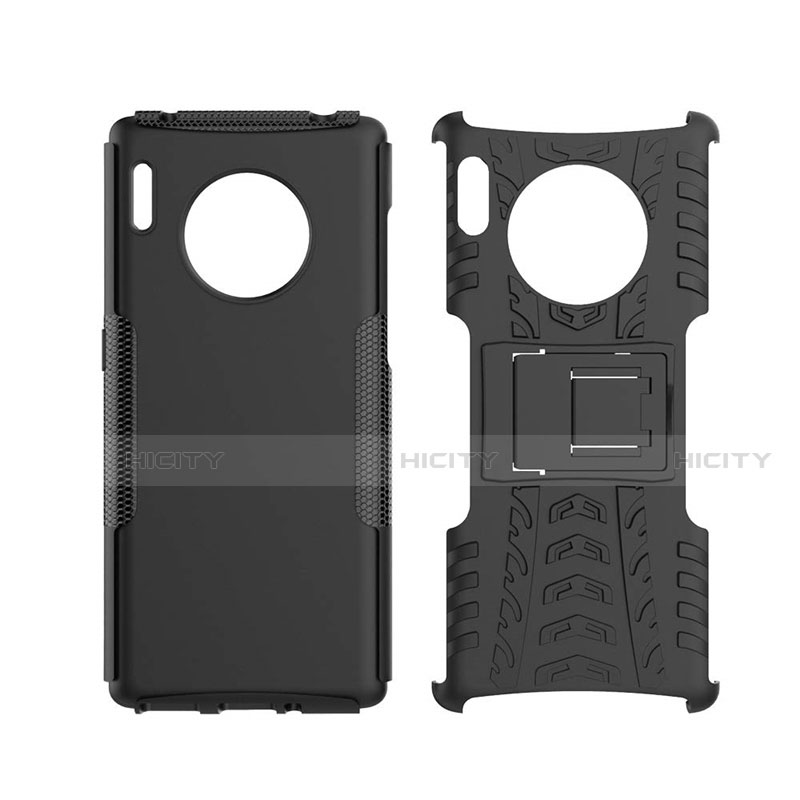 Custodia Silicone e Plastica Opaca Cover con Supporto R01 per Huawei Mate 30 5G