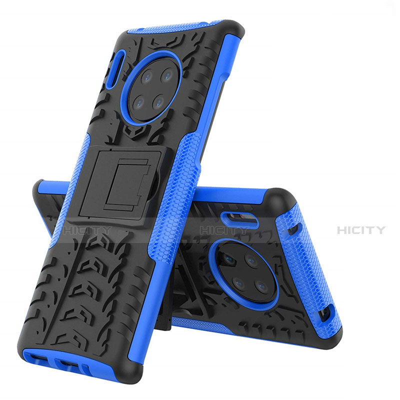 Custodia Silicone e Plastica Opaca Cover con Supporto R01 per Huawei Mate 30E Pro 5G