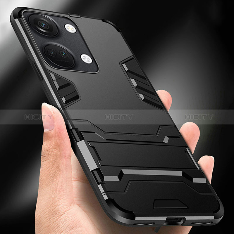 Custodia Silicone e Plastica Opaca Cover con Supporto R01 per OnePlus Nord 3 5G