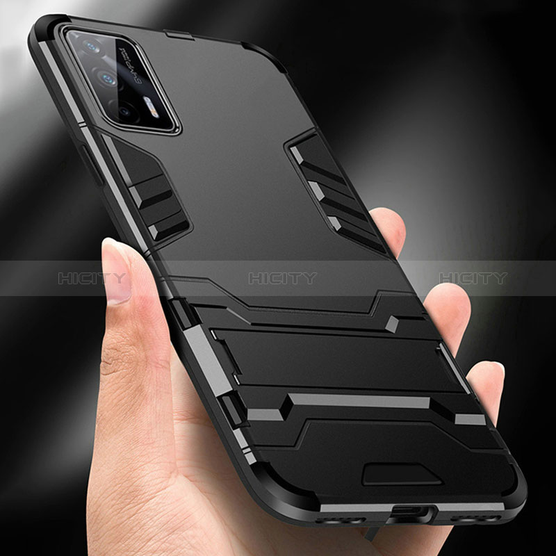 Custodia Silicone e Plastica Opaca Cover con Supporto R01 per Realme GT Neo 5G