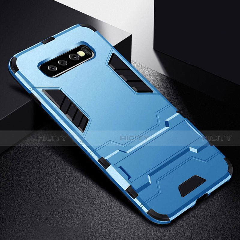 Custodia Silicone e Plastica Opaca Cover con Supporto R02 per Samsung Galaxy S10 5G