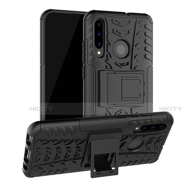 Custodia Silicone e Plastica Opaca Cover con Supporto R03 per Huawei Honor 10i