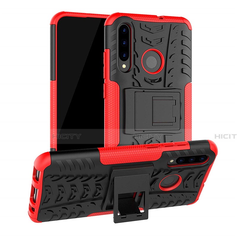 Custodia Silicone e Plastica Opaca Cover con Supporto R03 per Huawei Honor 20E