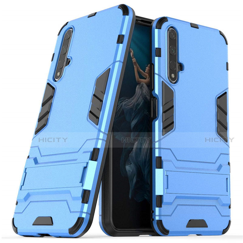 Custodia Silicone e Plastica Opaca Cover con Supporto R03 per Huawei Honor 20S