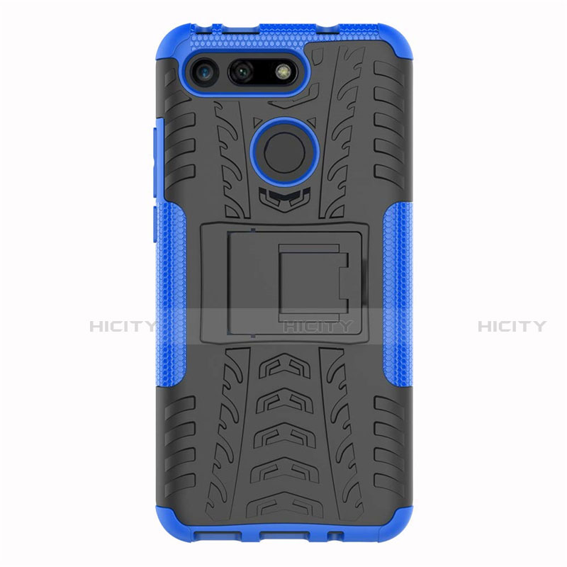 Custodia Silicone e Plastica Opaca Cover con Supporto R03 per Huawei Honor V20