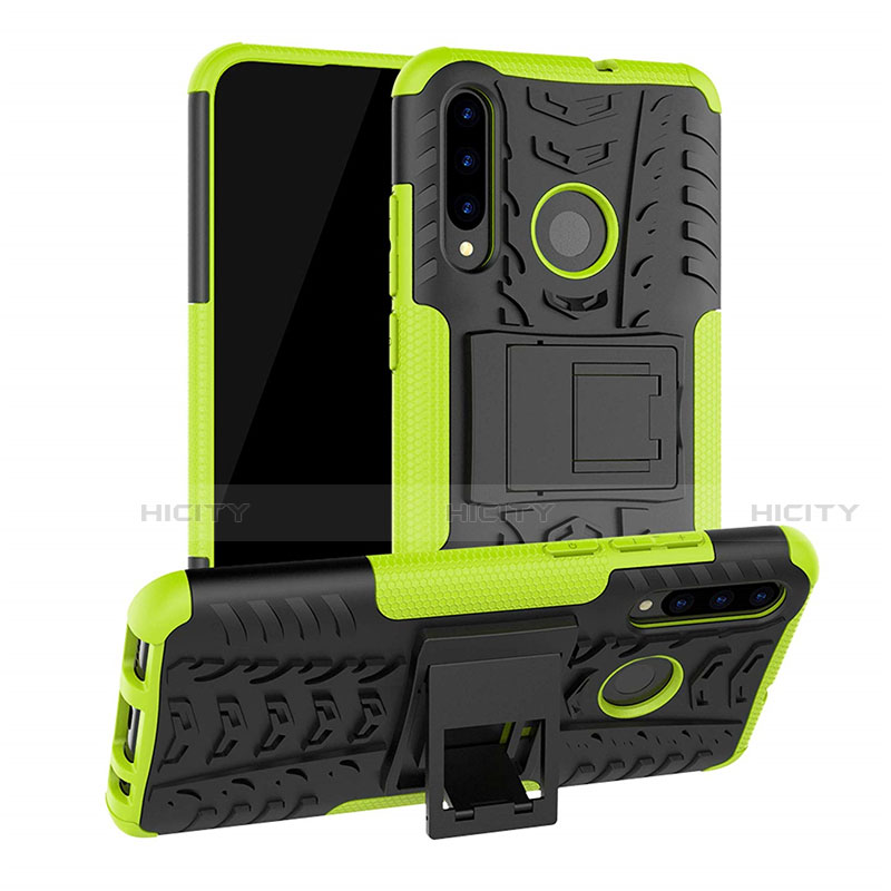 Custodia Silicone e Plastica Opaca Cover con Supporto R03 per Huawei P Smart+ Plus (2019)