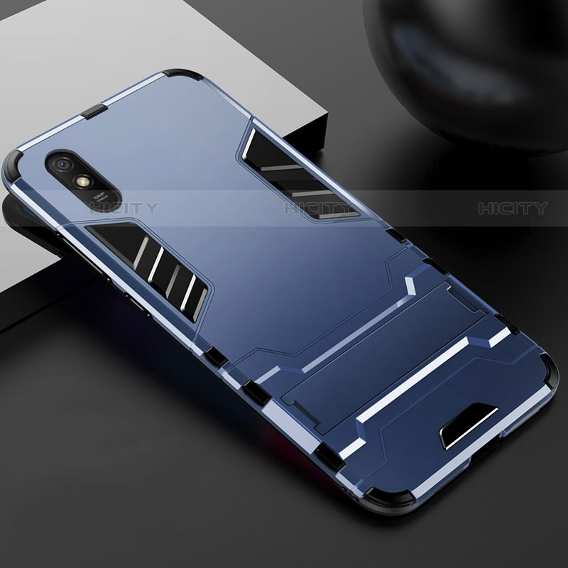 Custodia Silicone e Plastica Opaca Cover con Supporto R03 per Xiaomi Redmi 9A