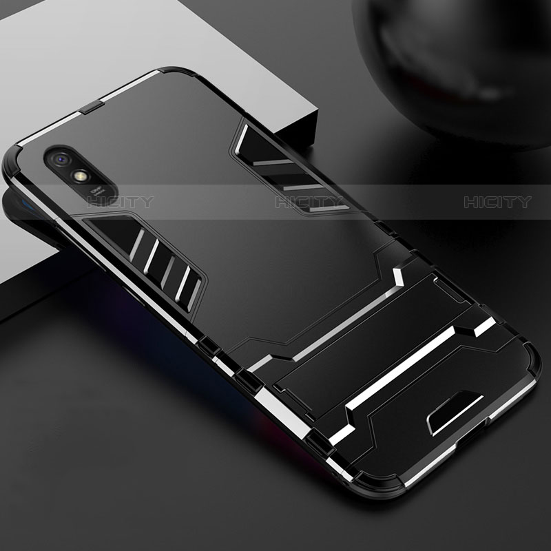 Custodia Silicone e Plastica Opaca Cover con Supporto R03 per Xiaomi Redmi 9A