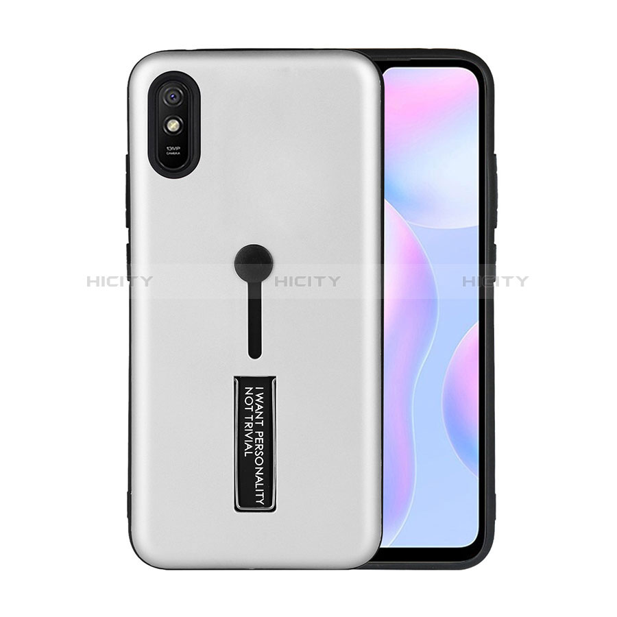 Custodia Silicone e Plastica Opaca Cover con Supporto R05 per Xiaomi Redmi 9A