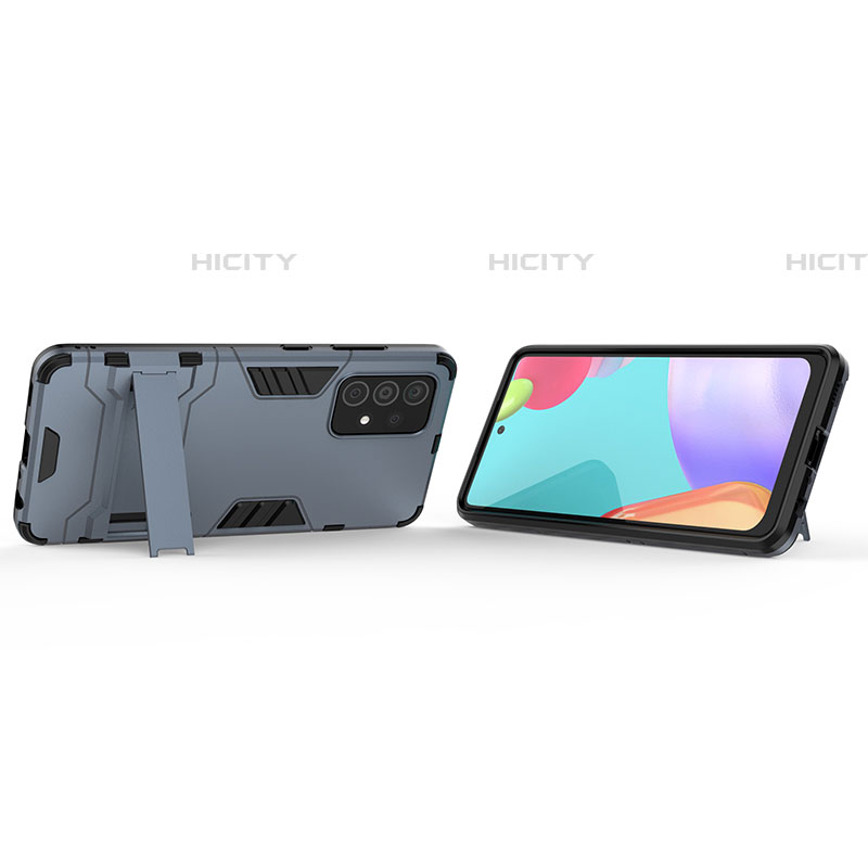 Custodia Silicone e Plastica Opaca Cover con Supporto T01 per Samsung Galaxy A52 4G