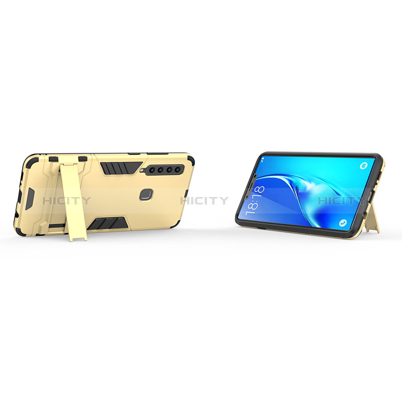 Custodia Silicone e Plastica Opaca Cover con Supporto T01 per Samsung Galaxy A9s