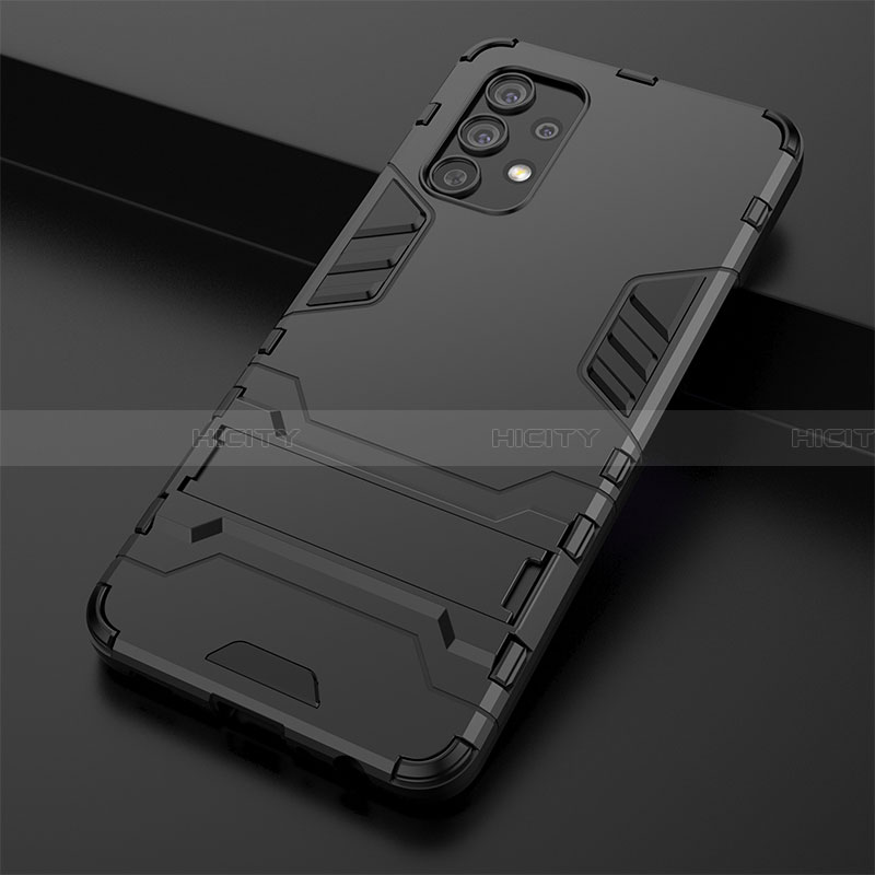 Custodia Silicone e Plastica Opaca Cover con Supporto T02 per Samsung Galaxy A32 4G