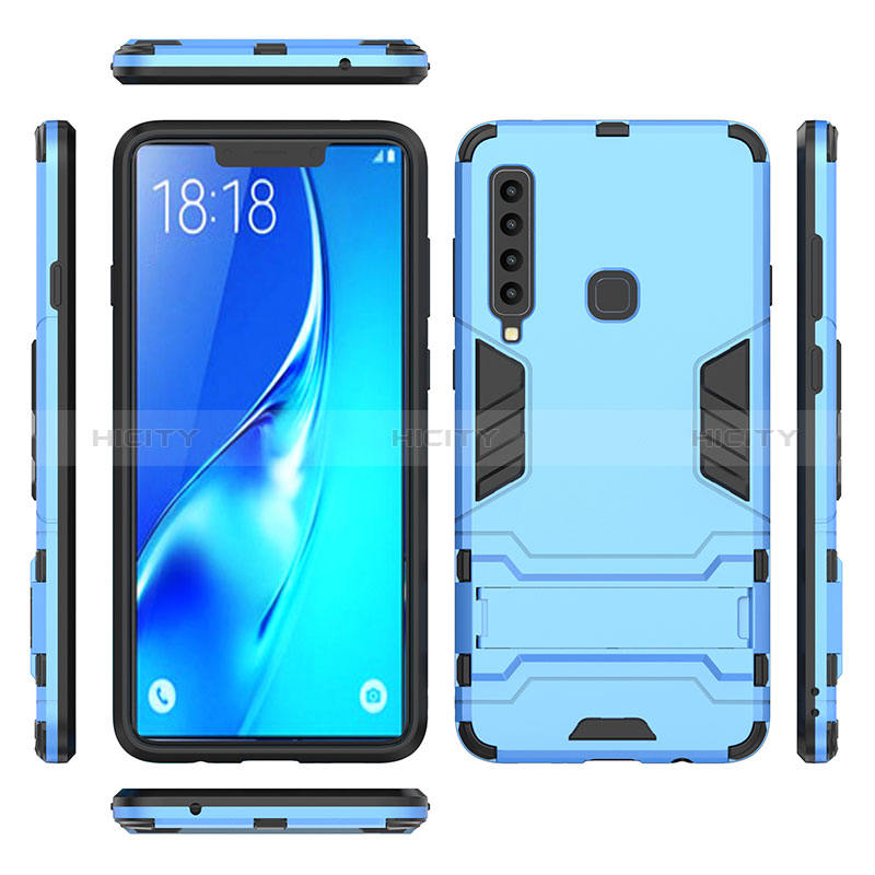 Custodia Silicone e Plastica Opaca Cover con Supporto T02 per Samsung Galaxy A9 Star Pro