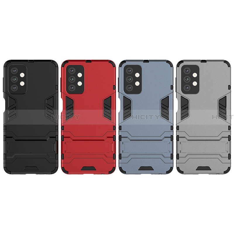 Custodia Silicone e Plastica Opaca Cover con Supporto T03 per Samsung Galaxy A32 4G