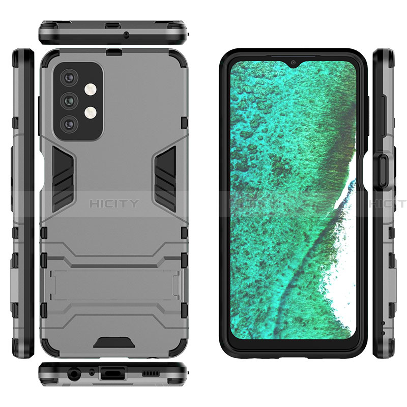 Custodia Silicone e Plastica Opaca Cover con Supporto T03 per Samsung Galaxy A32 4G