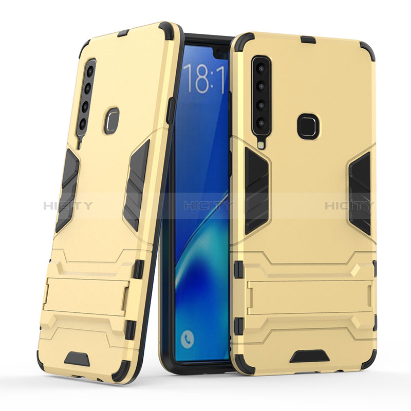 Custodia Silicone e Plastica Opaca Cover con Supporto T03 per Samsung Galaxy A9 (2018) A920