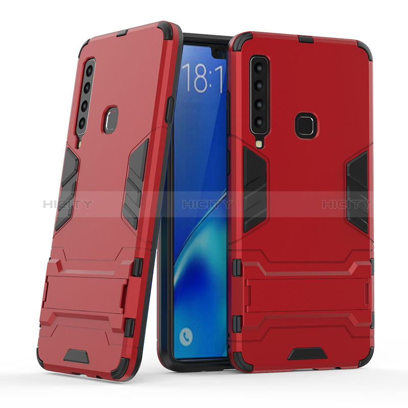 Custodia Silicone e Plastica Opaca Cover con Supporto T03 per Samsung Galaxy A9 Star Pro