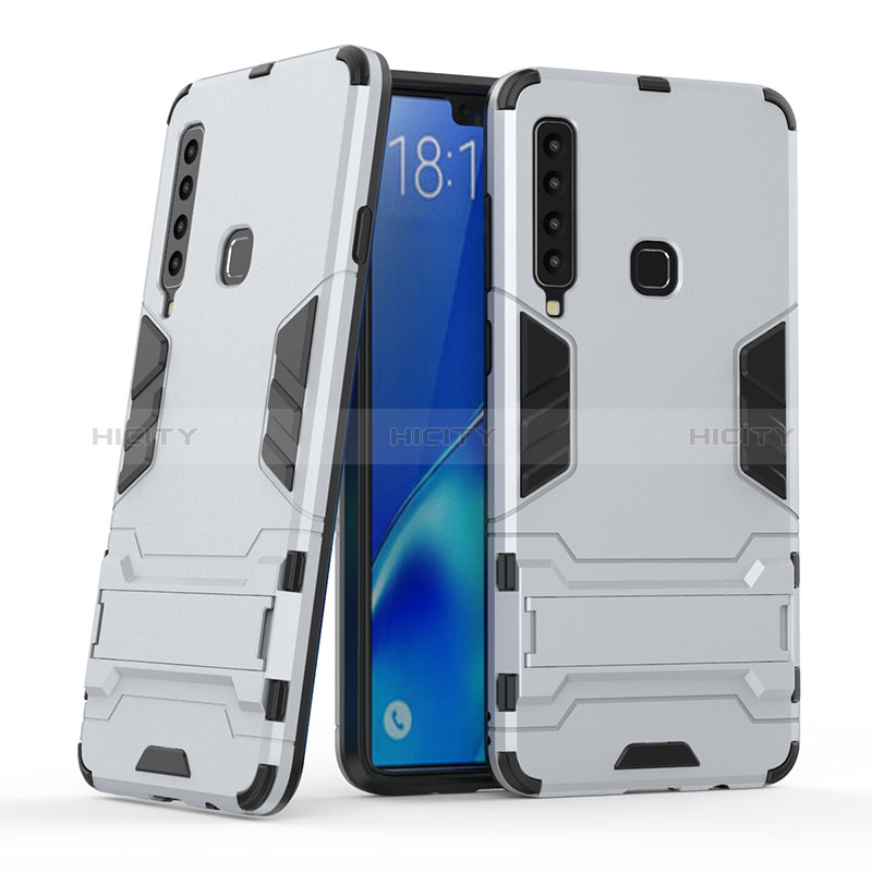 Custodia Silicone e Plastica Opaca Cover con Supporto T03 per Samsung Galaxy A9 Star Pro