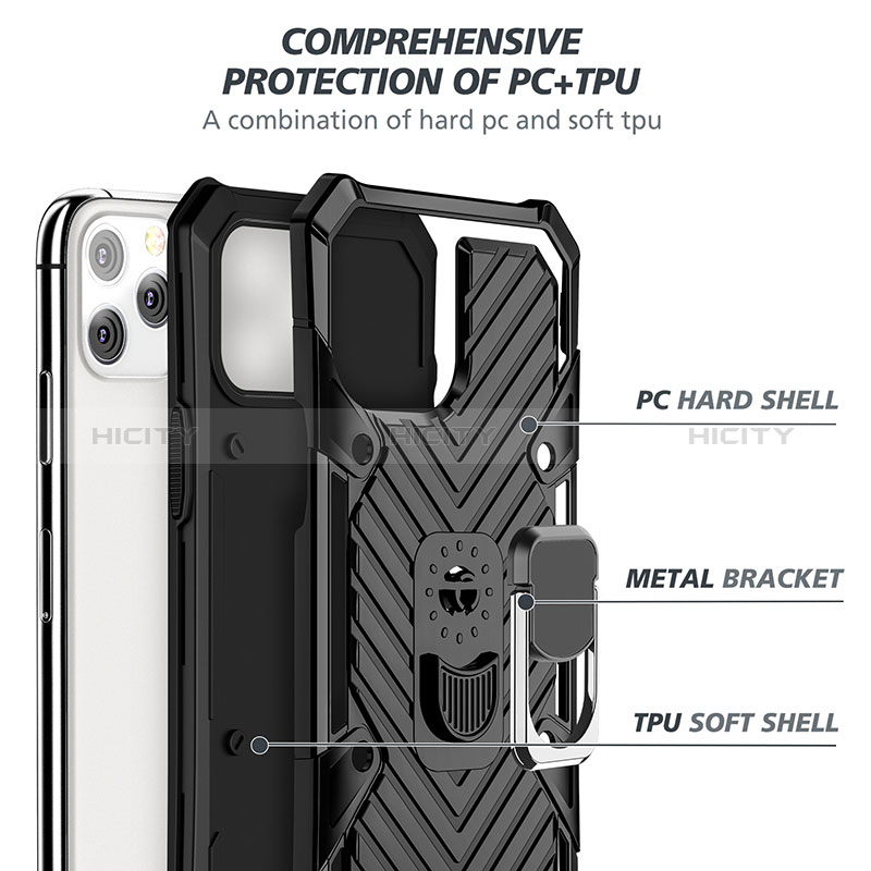 Custodia Silicone e Plastica Opaca Cover con Supporto YF1 per Apple iPhone 14 Pro