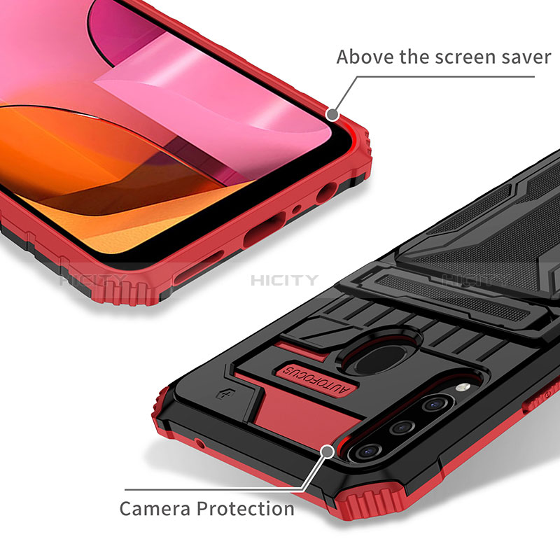 Custodia Silicone e Plastica Opaca Cover con Supporto YF1 per Samsung Galaxy A20s