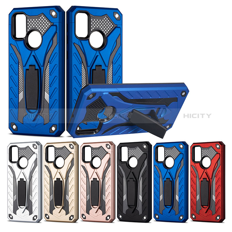 Custodia Silicone e Plastica Opaca Cover con Supporto YF2 per Samsung Galaxy M21