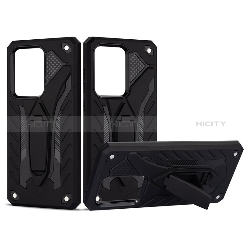 Custodia Silicone e Plastica Opaca Cover con Supporto YF2 per Samsung Galaxy S20 Ultra