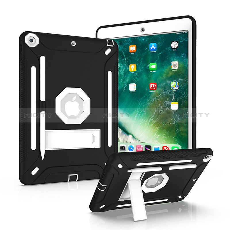 Custodia Silicone e Plastica Opaca Cover con Supporto YJ1 per Apple iPad 10.2 (2019)