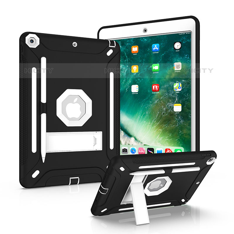 Custodia Silicone e Plastica Opaca Cover con Supporto YJ1 per Apple iPad 10.2 (2020)