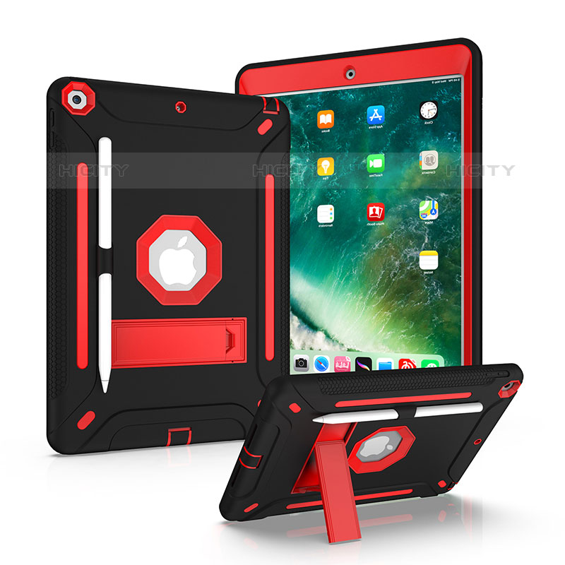 Custodia Silicone e Plastica Opaca Cover con Supporto YJ1 per Apple iPad 10.2 (2020)