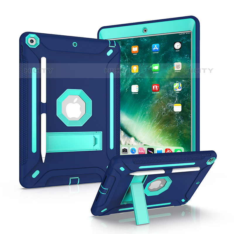 Custodia Silicone e Plastica Opaca Cover con Supporto YJ1 per Apple iPad 10.2 (2020)